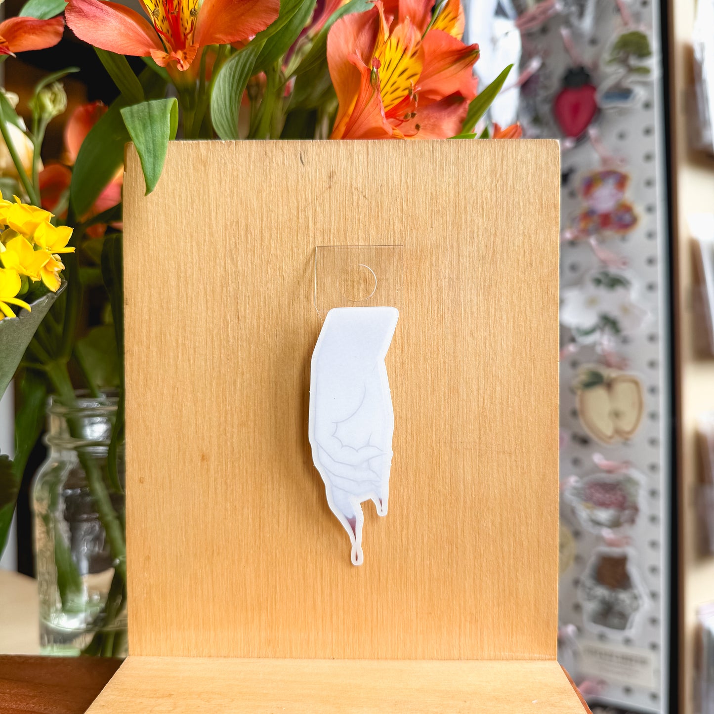 wisdom hand transparent sticker
