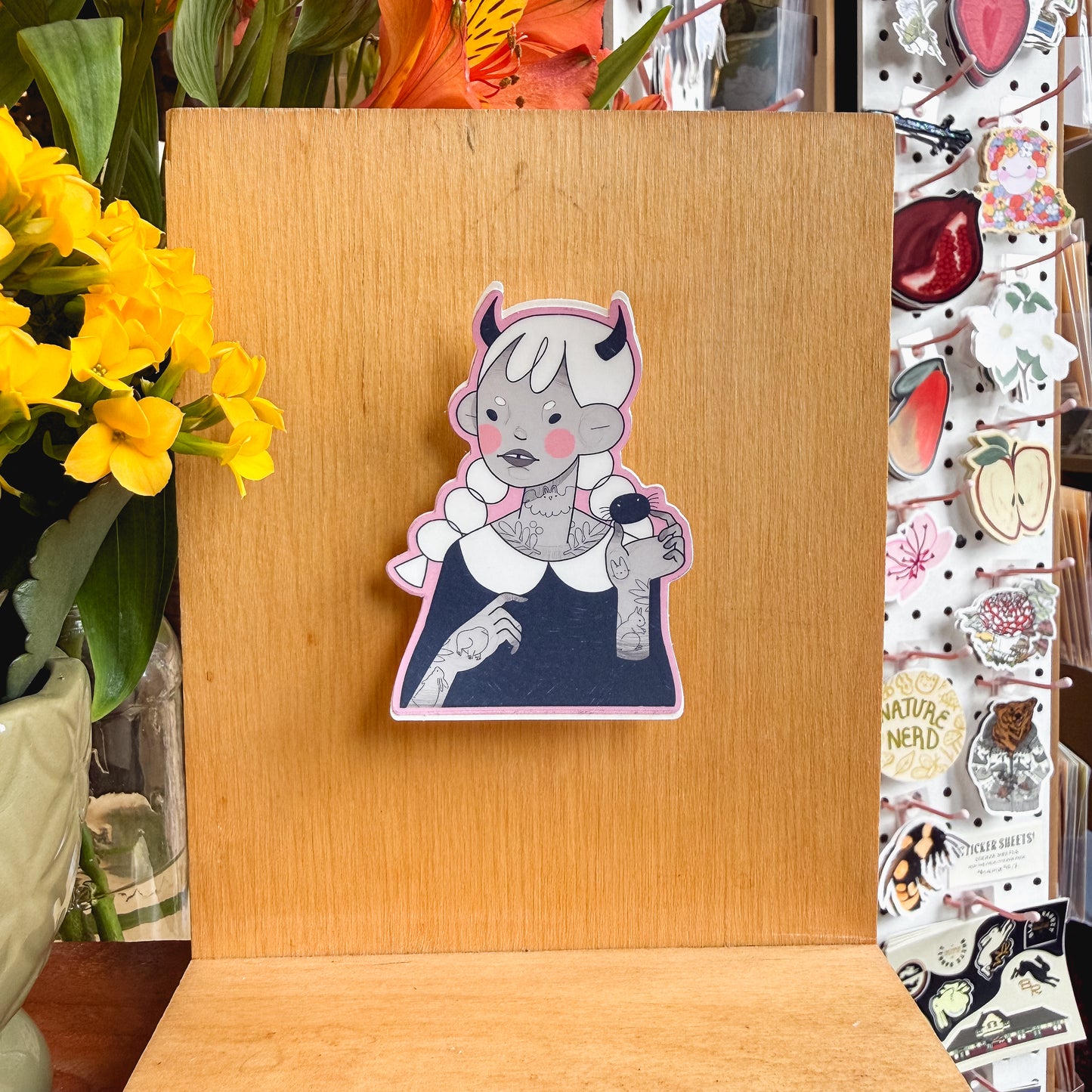 tattooed demon sticker