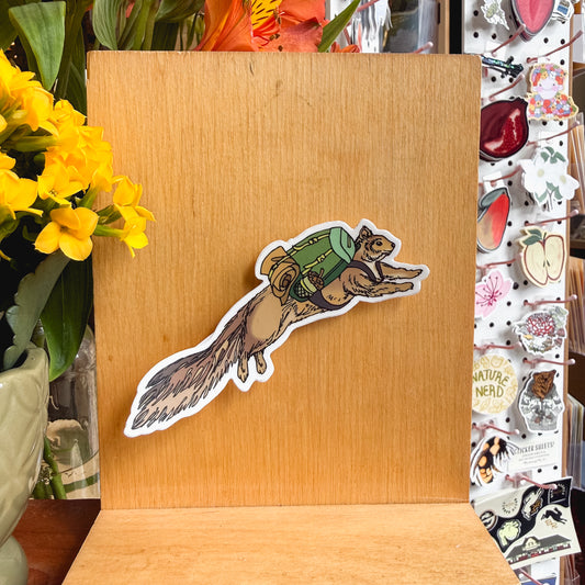 hiking animal sticker