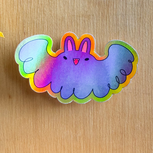 holographic bat sticker
