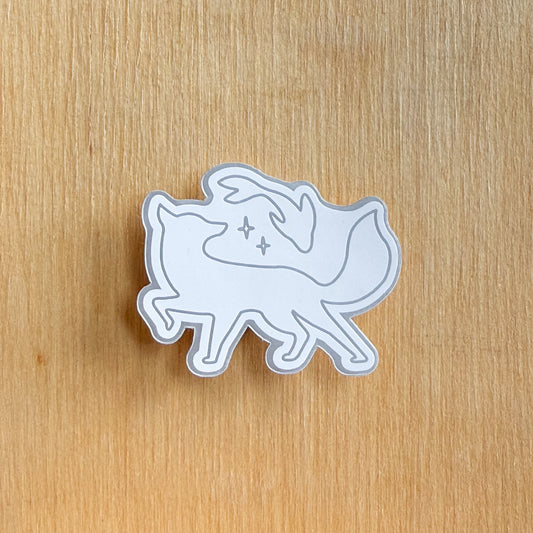 holo fox & koi sticker
