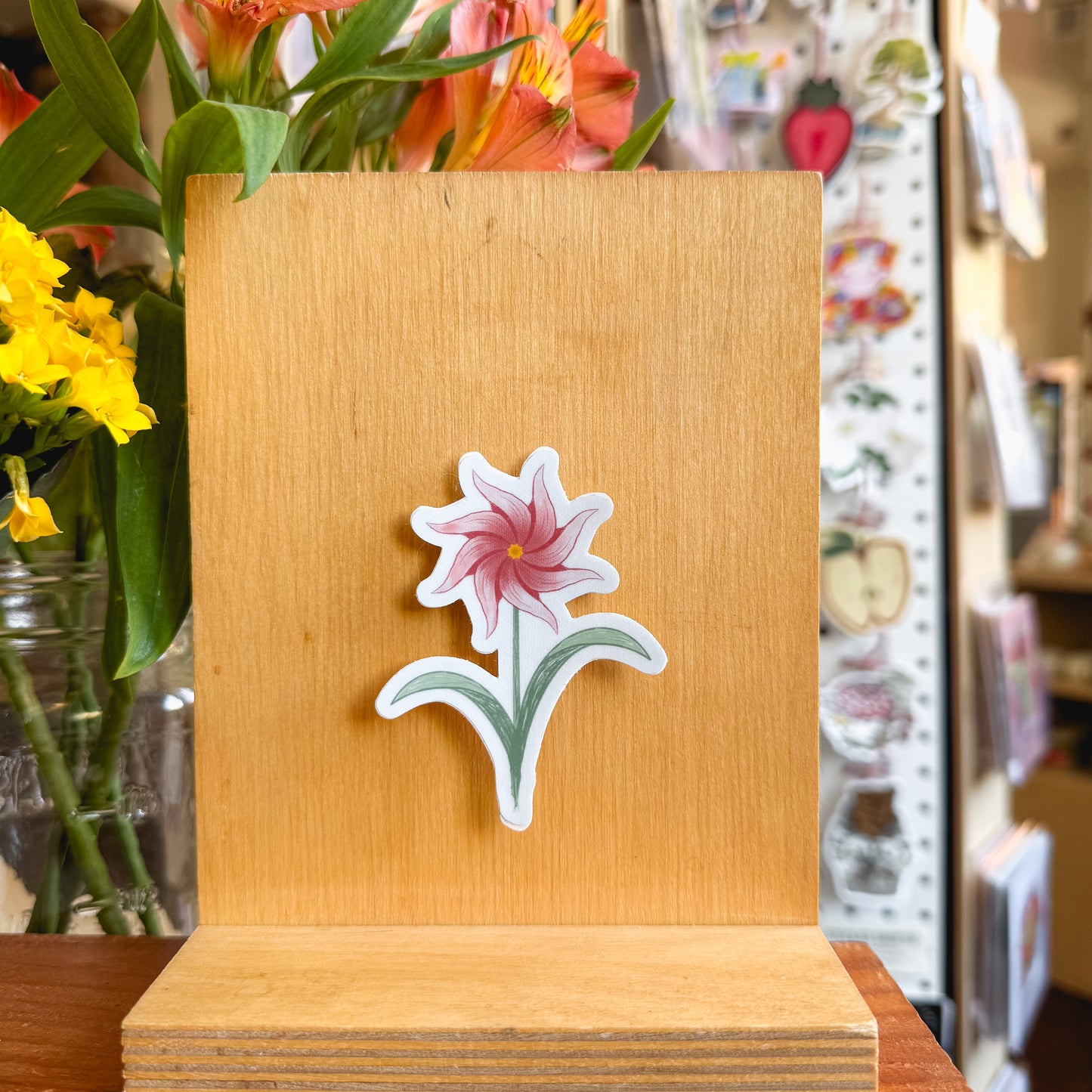 pinwheel flower sticker