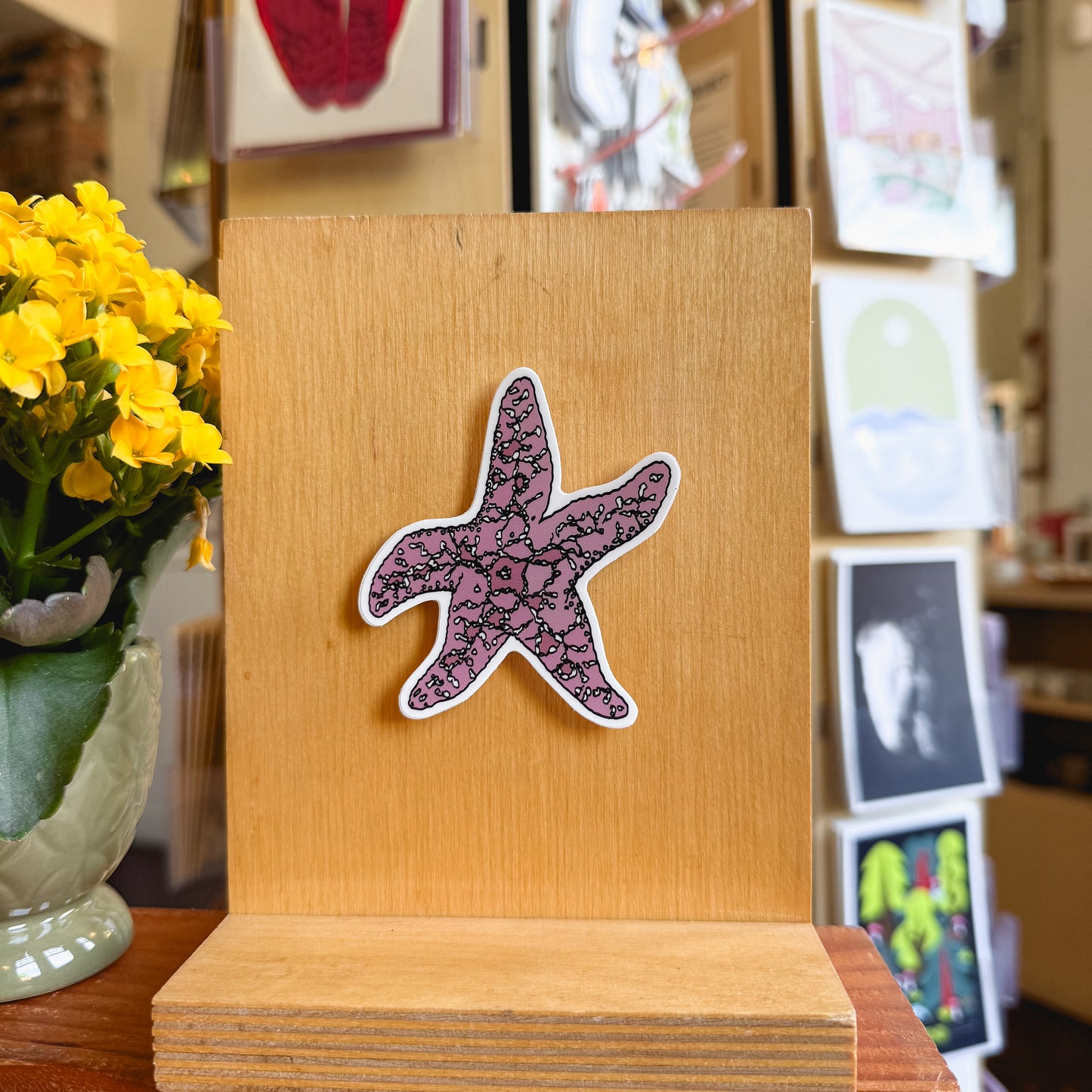 purple starfish sticker