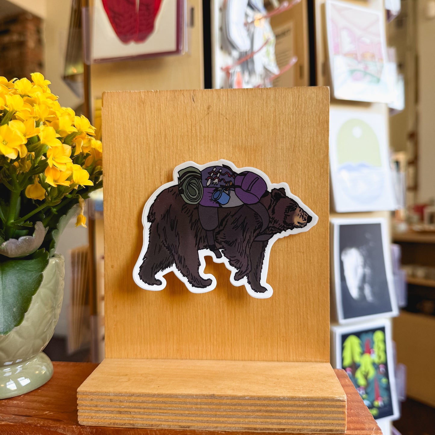 hiking animal sticker
