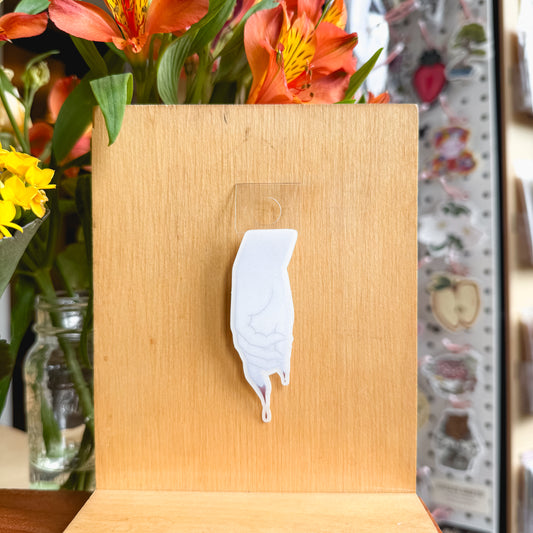 wisdom hand transparent sticker