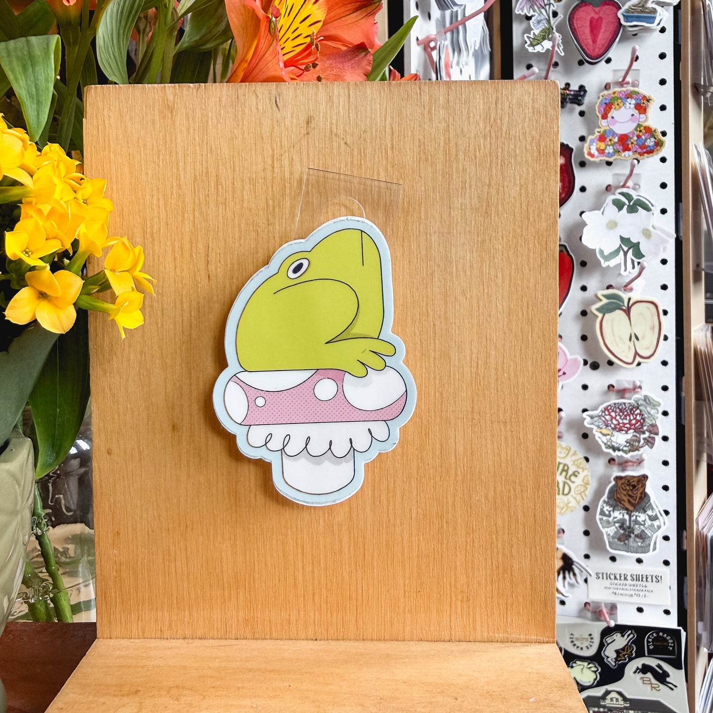 mushroom frog sticker