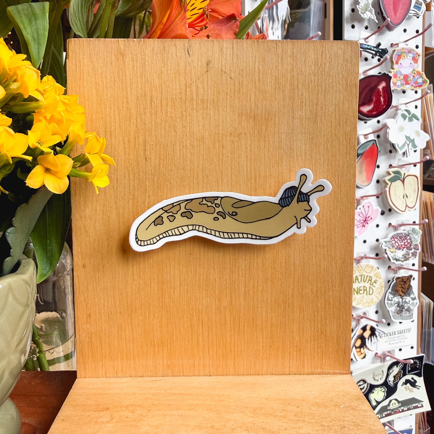 slug with hat sticker