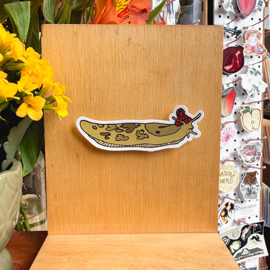 slug with hat sticker