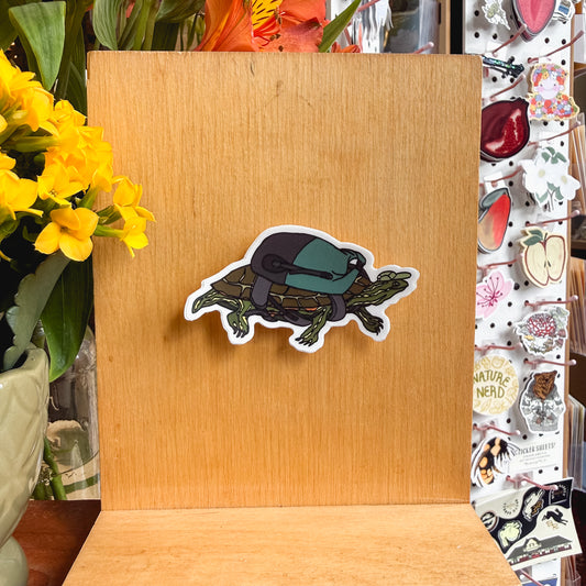 hiking animal sticker