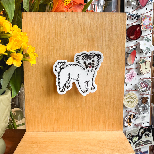 maltese puppy sticker