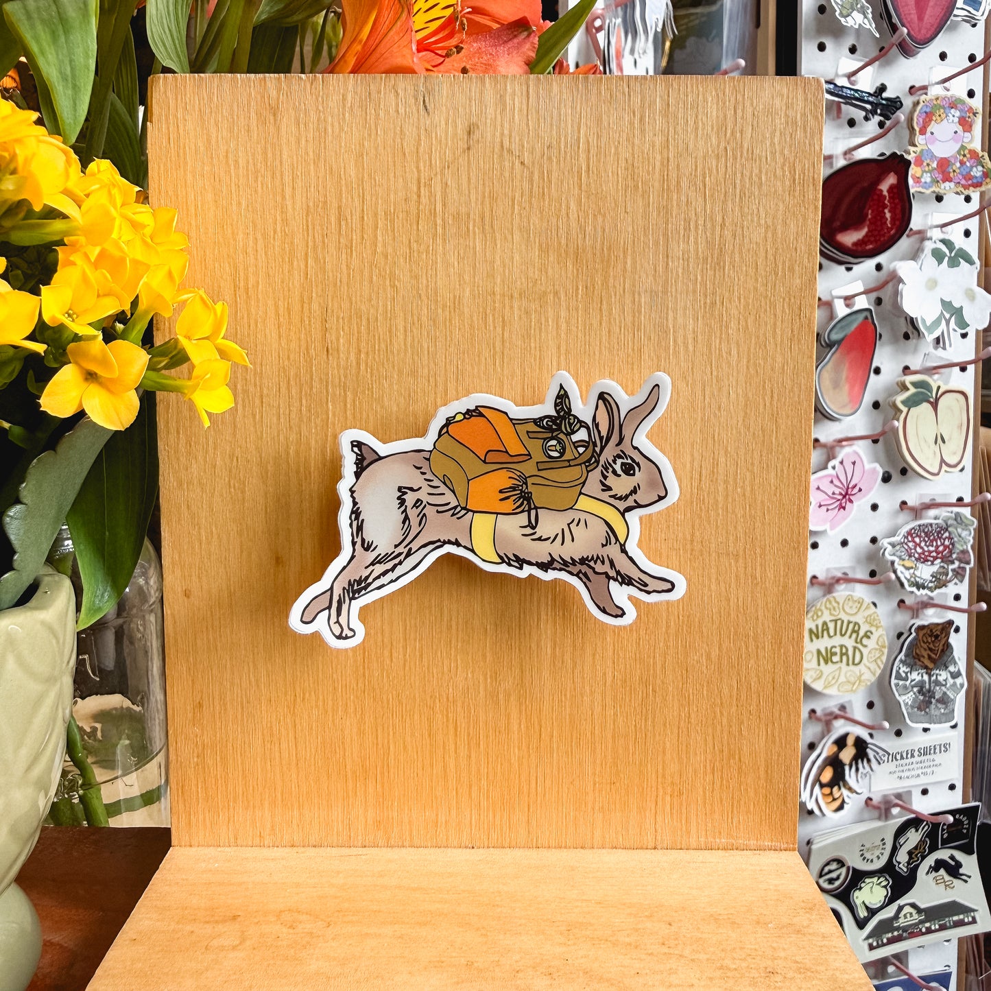 hiking animal sticker