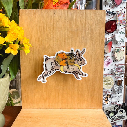 hiking animal sticker