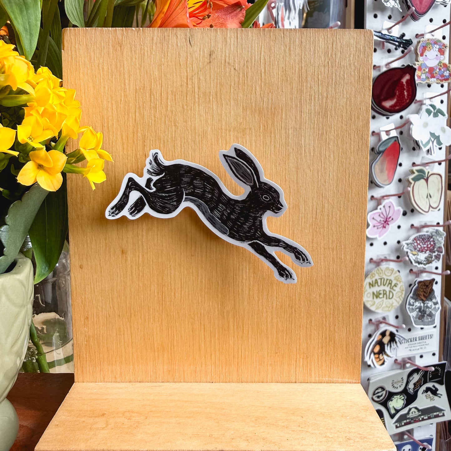 loyal black rabbit sticker