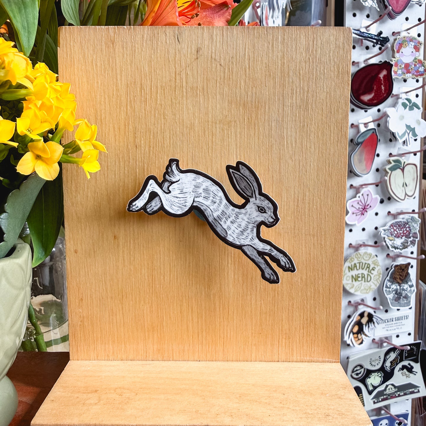 loyal white rabbit sticker