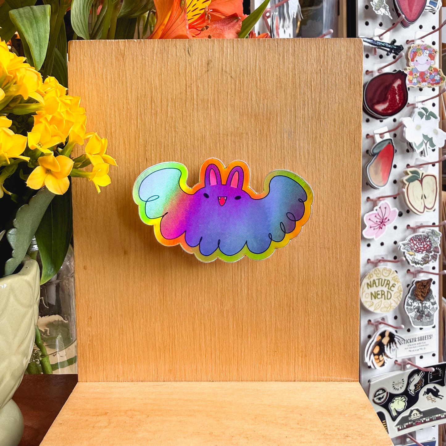 holographic bat sticker