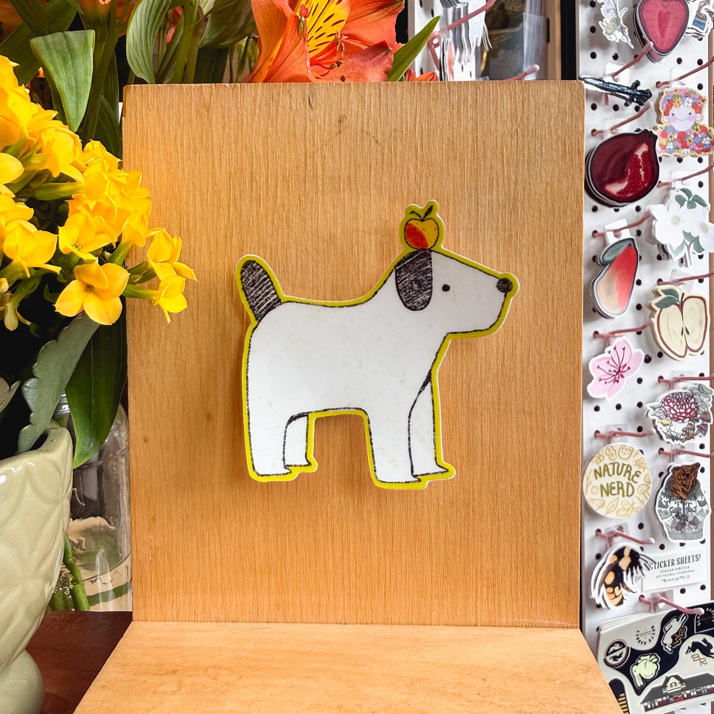 apple dog 2.0 sticker