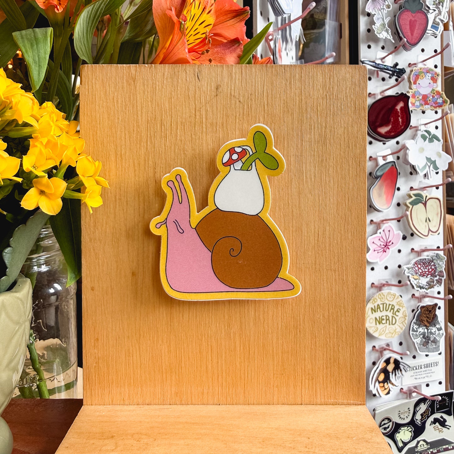 shopping snail sticker