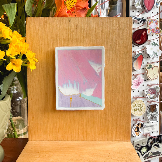 pink portrait sticker