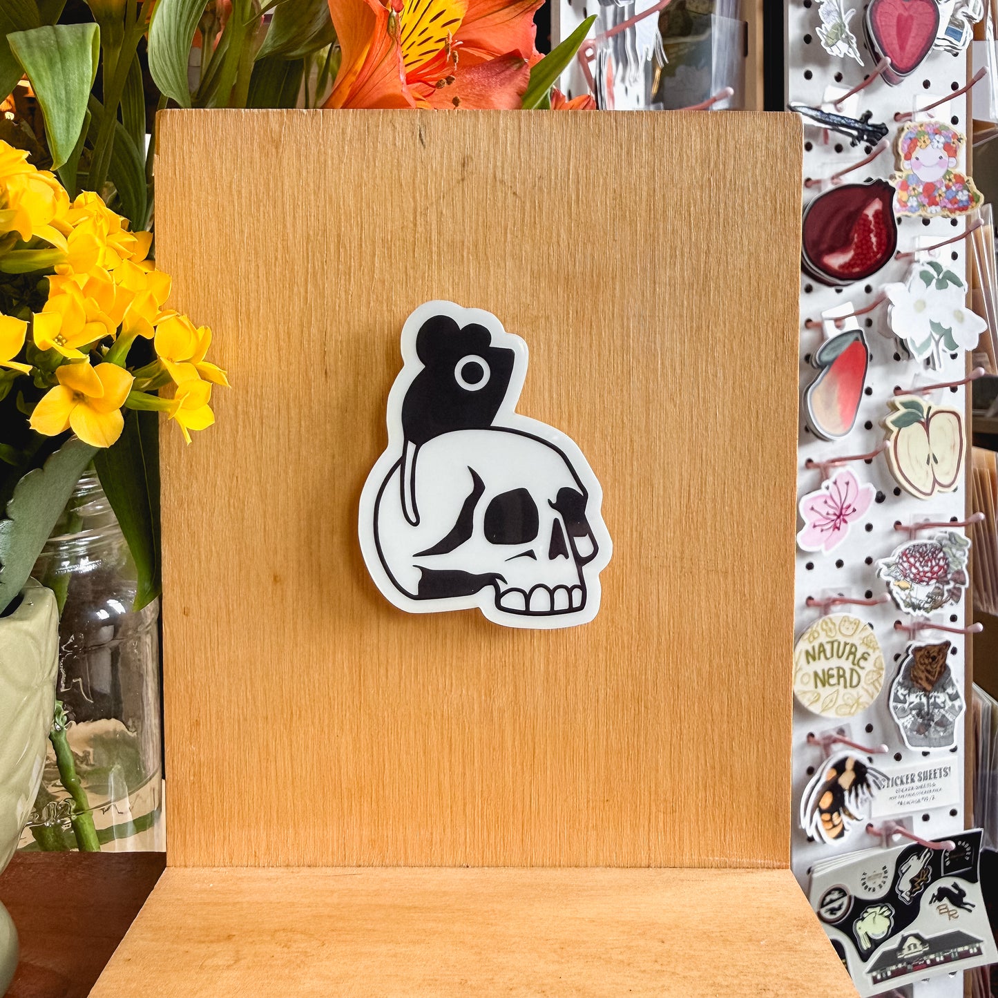 skull glow sticker
