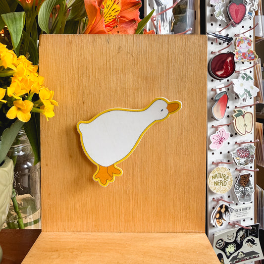 soft duck (looking up) sticker