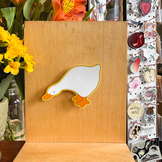 soft duck (looking down) sticker