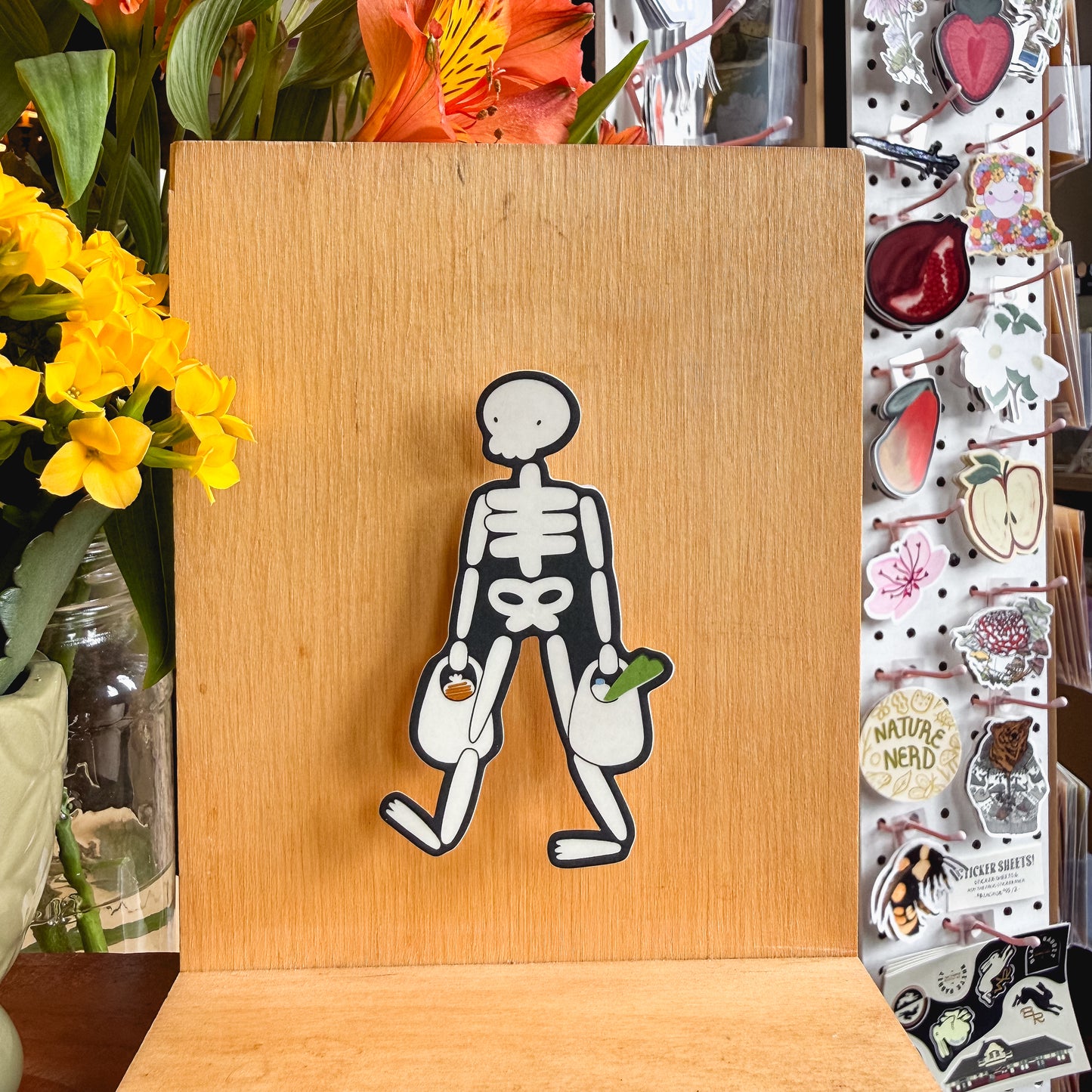 grocery skeleton sticker