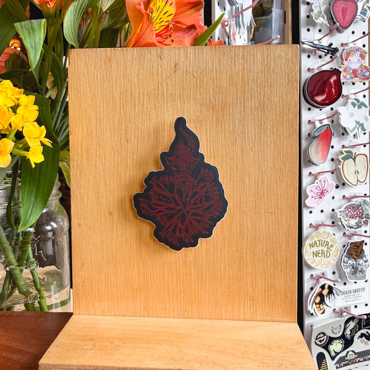 shattered sacred heart foil sticker