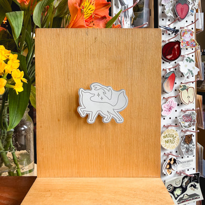 holo fox & koi sticker