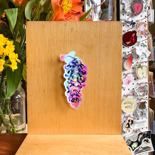wisteria holographic sticker