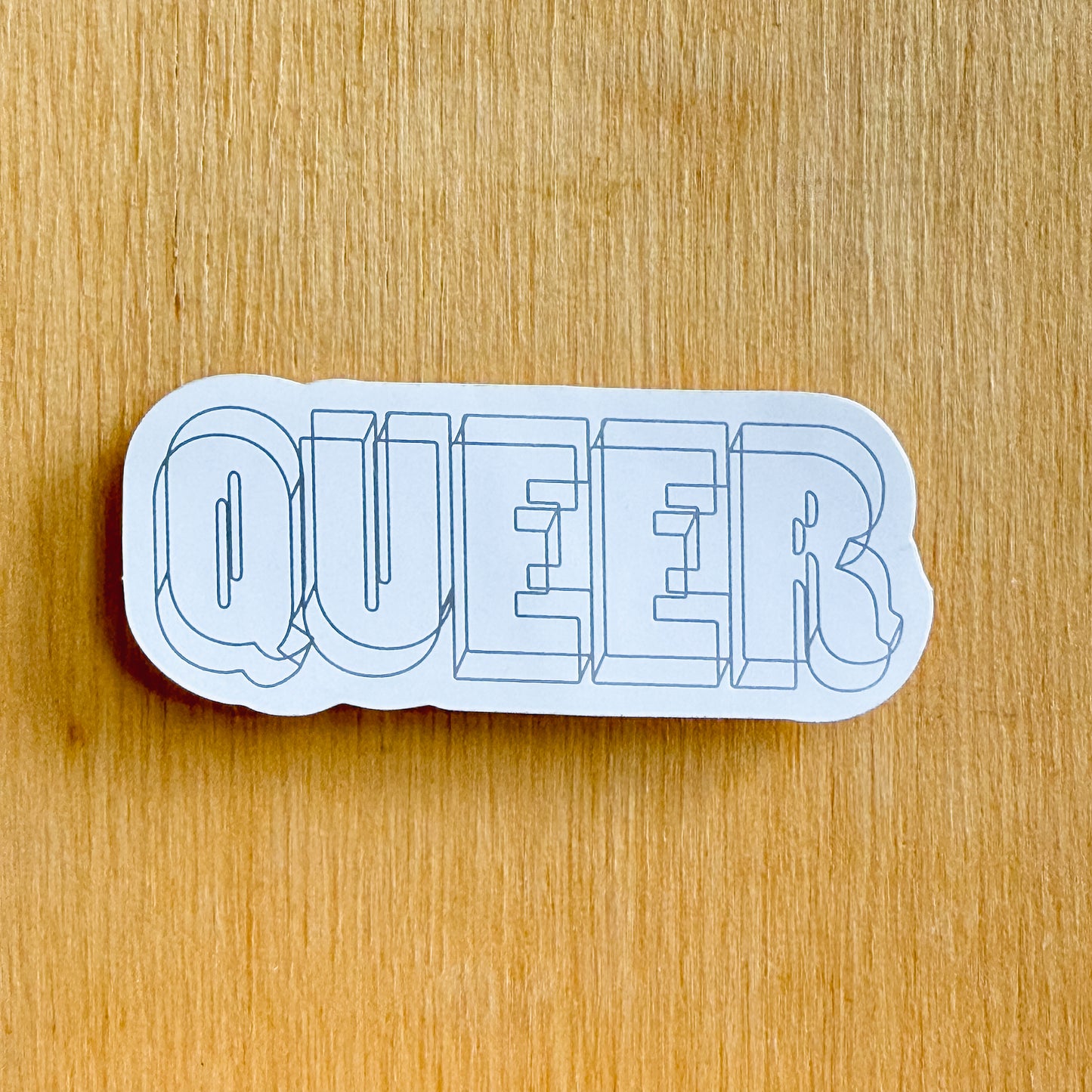 queer holographic sticker