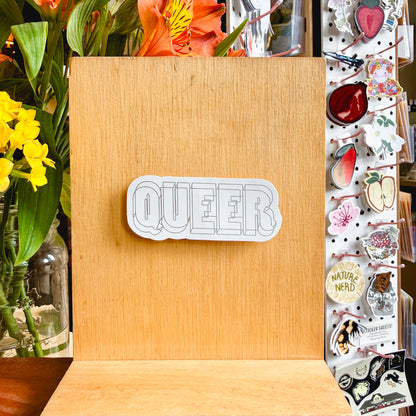 queer holographic sticker