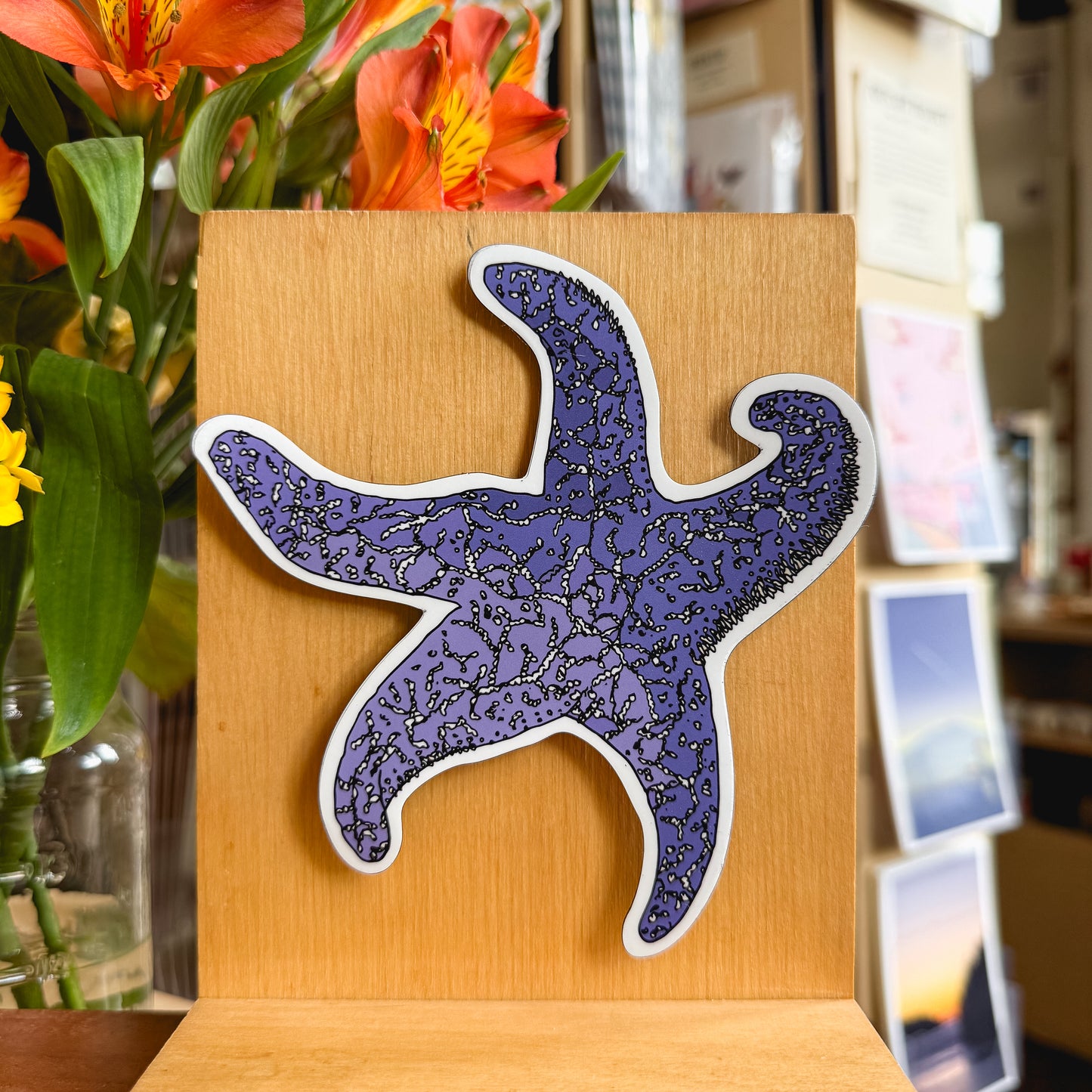 purple starfish magnet