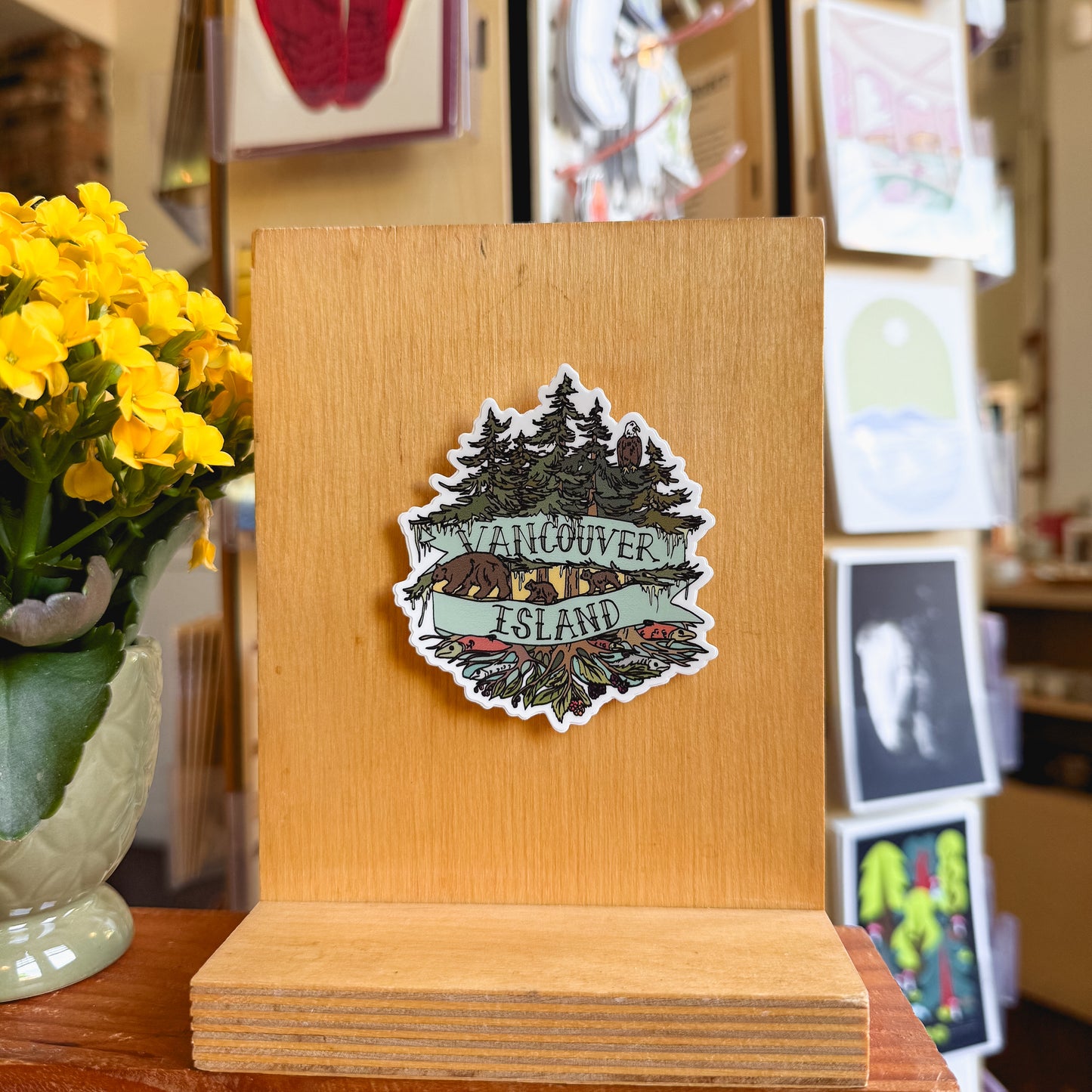van isle crest sticker