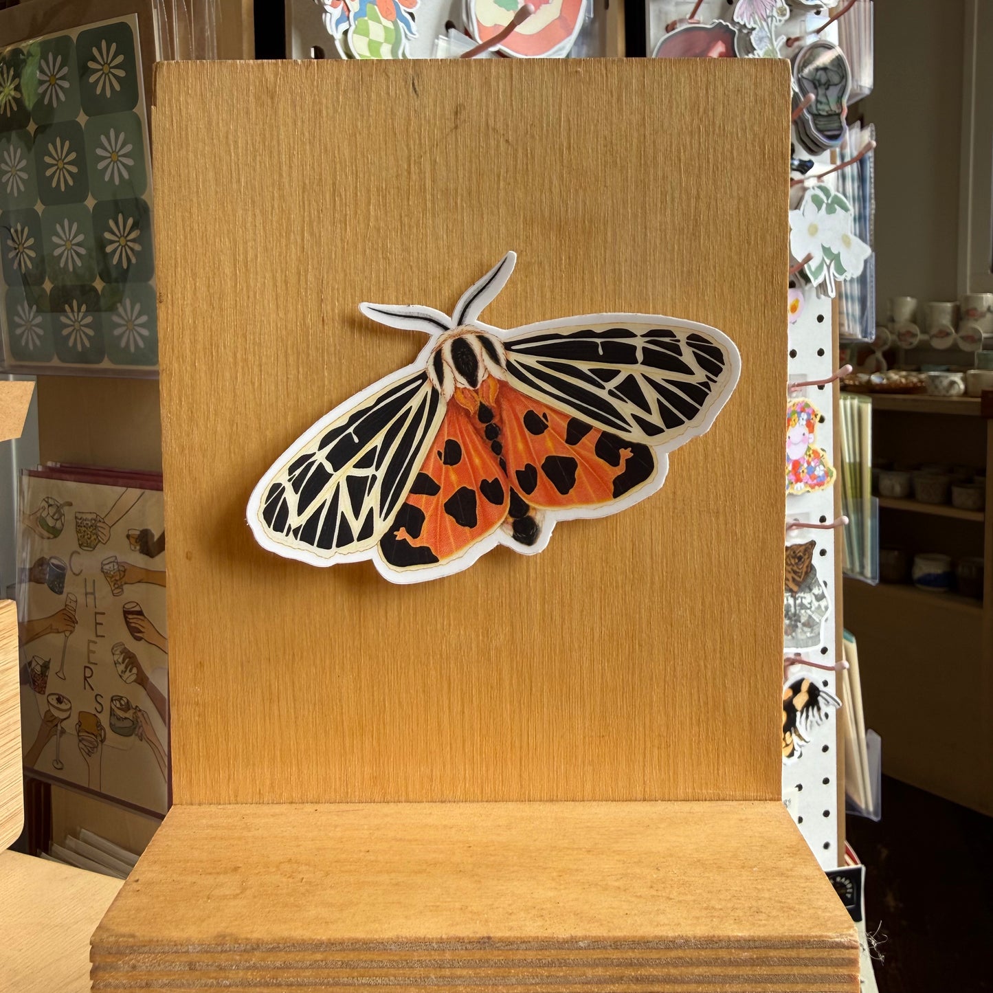tiger moth sticker