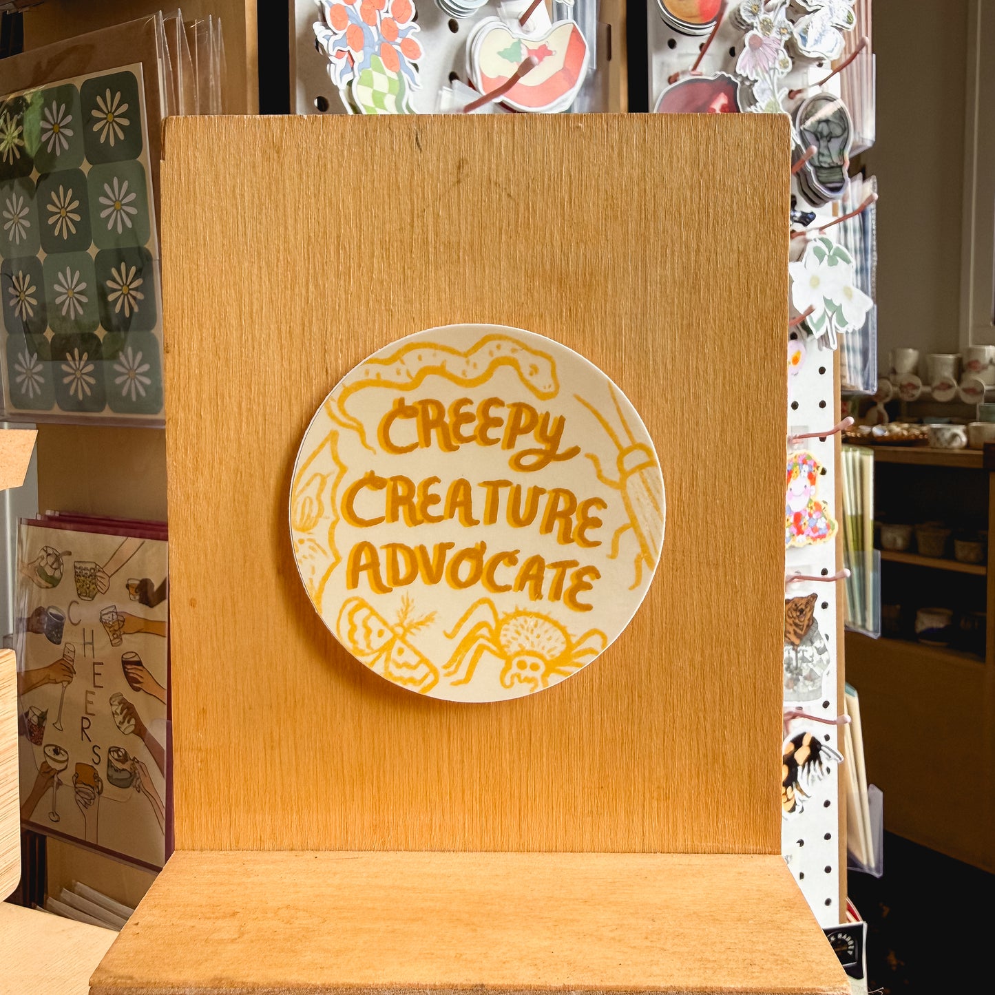 creepy creature advocate sticker