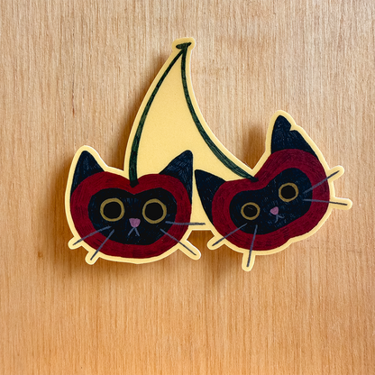 cherry kitties sticker
